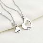 KUIYAI Sister Necklace for 2 Big Sister Little Sister Heart Pendant Necklace