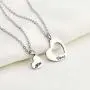 KUIYAI Big Sis Middle Sis Little Sis 3 Piece Cut Heart Necklace Set KUIYAI Big Sis Middle Sis Little Sis 3 Piece Cut Heart Necklace Set