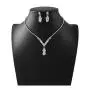Barode Womens Bridal Wedding Necklace Earring Set Silver Shiny Rhinestone Necklaces Bride Crystal Jewelry Accessories for Women and Girls Barode Womens Bridal Wedding Necklace Earring Set Silver Shiny Rhinestone Necklaces Bride Crystal Jewelry Accessories for Women and Girls