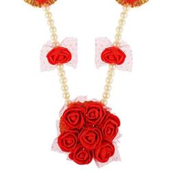 Efulgenz Indian Flower Gota Patti Jewelry Set for Haldi Mehandi Baby Shower Wedding Women Girls