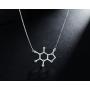 Rosa Vila Caffeine Molecule Necklace, 925 Sterling Silver, Coffee Necklace, Coffee Lover Jewelry for Women, Coffee Gifts for Women, Coffee Lovers Gifts, Mothers Day