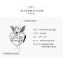 BAMOER 925 Sterling Silver Charms for Women Thanksgiving Angel Family Charm for Pandora Bracelets