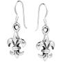 Everyday Lily Flower .925 Sterling Silver Dangle Earrings
