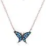 Unique Royal Jewelry 925 Sterling Silver Turquoise Butterfly Necklace - Adjustable 17'' - 19'' Unique Royal Jewelry 925 Sterling Silver Turquoise Butterfly Necklace - Adjustable 17'' - 19''