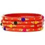 JDZ COLLECTION Indian Bangles Jewelry for Women Glass Bangles Flower Design Costume Matching Partywear Bangles Set 4pc Beautiful Bollywood Bangles JDZ COLLECTION Indian Bangles Jewelry for Women Glass Bangles Flower Design Costume Matching Partywear Bangles Set 4pc Beautiful Bollywood Bangles