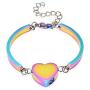 zeqingjw Heart Cremation Bracelet for Ashes Stainless Steel Urn Bangles for Ashes Memorial Keepsake Cremation Jewelry for Ashes Bracelet - Adjustable