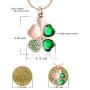 constantlife Cremation Jewelry Memorial Urn Necklace for Ashes Lucky Four-Leaf Clover Design Stainless Steel Pendant Keepsake