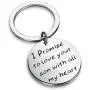 Zuo Bao Mother in Law Keychain Gifts I Promise to Love Your Son with All My Heart Wedding Gift to Mother/Father of Groom