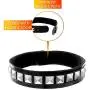 Skeleteen Biker Leather Studded Choker - Gothic Punk Rock N Roll Jewelry Accessories Leather and Metal Collar Costume Necklace Skeleteen Biker Leather Studded Choker - Gothic Punk Rock N Roll Jewelry Accessories Leather and Metal Collar Costume Necklace