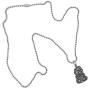 Maori Hawaiian Polynesian Saipanese Tribal Jewelry Hei Tiki Minky Monkey protection Amulet Pewter Unisex Mens boys Pendant Necklace Charm for men boys w Silver Ball Chain