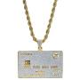 TOPGRILLZ 18K Gold Plated Custom Iced Out Credit V Card Pendant Necklace Personalized Name Chain for Men Women Charm Gifts