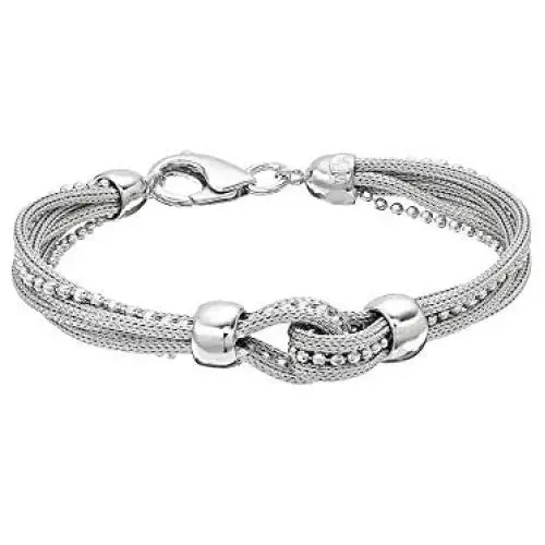 Parade of Jewels Sterling Silver Mesh Multi Strand Bracelet (7.5 inches) Parade of Jewels Sterling Silver Mesh Multi Strand Bracelet (7.5 inches)