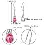 EVER FAITH 925 Sterling Silver Gift Jewelry For Women CZ Elegant Teardrop Chandelier Hook Dangle Earrings