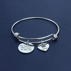 SIDIMELO Personalized Jewelry Inspiration Bracelet Encouragement Bracelet Birthday Gifts Gift Couples Jewelry Saying Stamped Inspirational Message Bracelet