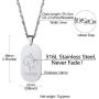 Richsteel 12 Constellations Dog Tag Pendant Necklace for Men Women Stainless Steel/18K Gold Plated Astrology Jewelry Zodiac Charm with Chain