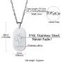 Richsteel 12 Constellations Dog Tag Pendant Necklace for Men Women Stainless Steel/18K Gold Plated Astrology Jewelry Zodiac Charm with Chain