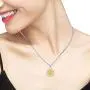 Aniu Golden Rotatable Sunshine Sunflower Pendant Necklace for Women Girls, S925 Sterling Silver You Are My Sunshine Jewelry with 5A Cubic Zirconia (Gold)