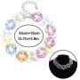 ELABEST Hip Hop Arcylic Necklace Colored Glaze Statement Choker Chunky Rhombus Link Chain Party Ball Nightclub Costume Jewelry for Women and Girls