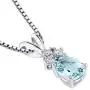 14 Karat White Gold Pear Shape 0.50 Carats Aquamarine Diamond Pendant 14 Karat White Gold Pear Shape 0.50 Carats Aquamarine Diamond Pendant