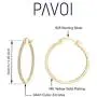 PAVOI 14K Gold Plated 925 Sterling Silver Post Cubic Zirconia Hoop Earrings 30/15mm PAVOI 14K Gold Plated 925 Sterling Silver Post Cubic Zirconia Hoop Earrings 30/15mm