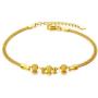 Solid 18k Yellow Gold Bead Bracelet for Women, Fine Anniversary Jewelry Gifts for Wife, Present for Her, 6.5''-7.7''