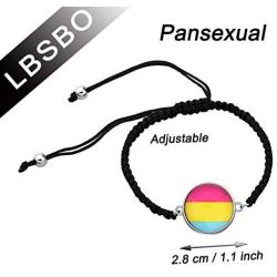 LBSBO LGBT Adjustable Bracelet Rainbow Gay & Lesbian Pride Bracelet Bisexual Pride Bracelet Transgender Pride Bracelet
