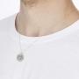 Positive Energy Coin Amulet Pendant in Sterling Silver on 19.5'' Box Chain Necklace with Spring Ring Clasp for Men and Women