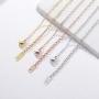 Zillaly 18K Gold Silver Rose Gold Plated Stainless Steel ECG Heartbeat Love ECG Necklace Female Jewelry
