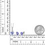 Gem Stone King 925 Sterling Silver Blue Tanzanite and White Diamond Pendant Earrings Set For Women (2.75 Cttw with 18 Inch Silver Chain)