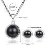 EVERU Pearl Jewelry Set Sterling Silver with AAAA Freshwater Cultured Pearls Stud Earrings and Necklace Sets for Women