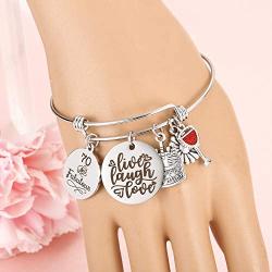 Birthday Gifts for Women Girls Bracelet Turning 10th 16th 30th 40th 50th 55th 60th 70th 75th Fabulous Happy Birthday Cake Charm Gift Ideas for Her