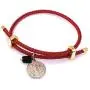 18K Gold Plated Saint Benedict Red String Bracelet Adjustable Charm Genuine Jetstone 18K Gold Plated Saint Benedict Red String Bracelet Adjustable Charm Genuine Jetstone
