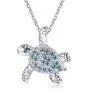 Sllaiss 18k White Gold Plated Sea Turtle Pendant Necklace Blue Crystal Birthstone Necklace Made with Swarovski Crystals saphire Cute Turtle Jewelry for Women for Anniversary Birthday Sllaiss 18k White Gold Plated Sea Turtle Pendant Necklace Blue Crystal Birthstone Necklace Made with Swarovski Crystals saphire Cute Turtle Jewelry for Women for Anniversary Birthday