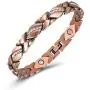 Gioieiieria 99.9% Copper Bracelet for Women Magnetic Therapy Bracelets for Relieve Arthritis Pain with 3500 Gauss Strong Magnets 7.8'' Link Adjustable Crystal Bracelets