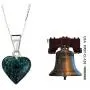NOVICA .925 Sterling Silver and Jade Heart Shaped Pendant Necklace, 18'', Love Immemorial