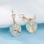 Swarovski Crystal Heart Drop Leverback Earrings for Women Fashion Dangle Earring 14K Rose Gold Plated Hypoallergenic Jewelry Swarovski Crystal Heart Drop Leverback Earrings for Women Fashion Dangle Earring 14K Rose Gold Plated Hypoallergenic Jewelry