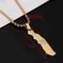Map of Togolaise Pendant Necklaces Jewellery Map Togo Jewelry Togolese Necklace