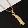 Map of Togolaise Pendant Necklaces Jewellery Map Togo Jewelry Togolese Necklace