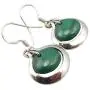 SilverStarJewel 925 Sterling Silver Cab Malachite Earrings 1.3'' 5.5 Grams Ladies Stone SilverStarJewel 925 Sterling Silver Cab Malachite Earrings 1.3'' 5.5 Grams Ladies Stone