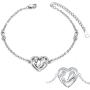 MEDWISE Sterling Silver Lucky Horse Bracelet for Her Love Heart Horse Chain Charm Bracelets Jewelry Gifts for Women Girls