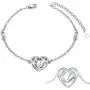 MEDWISE Sterling Silver Lucky Horse Bracelet for Her Love Heart Horse Chain Charm Bracelets Jewelry Gifts for Women Girls
