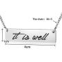 ENSIANTH It is Well with My Soul Necklace Inspirational Bar Necklace Faith Jewelry Gift for Her