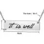 ENSIANTH It is Well with My Soul Necklace Inspirational Bar Necklace Faith Jewelry Gift for Her