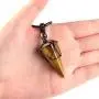 MANIFO Mens Healing Crystal Stone Necklace Natural Gemstone Faceted Point Pendant Necklace Jewelry