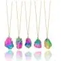 firstfly Rainbow Stone Pendant Necklace, Irregular Quartz Stone Pendant Crystal Gemstone Necklace Clothes Chain Necklace for Women (Rainbow) firstfly Rainbow Stone Pendant Necklace, Irregular Quartz Stone Pendant Crystal Gemstone Necklace Clothes Chain Necklace for Women (Rainbow)