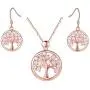 Tree of Life Necklace for Women - Tree of Life Earrings for Women - Silver / Gold / Rose Gold Jewelry Set for Women/ Teenagers - Symbol for Life, Positive Energy, Good Health - Mall of Style