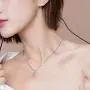 Arain 18K White Gold Plated Cubic Zirconia Necklace for Women-2 Carat CZ Solitaire Pendant Necklace Arain 18K White Gold Plated Cubic Zirconia Necklace for Women-2 Carat CZ Solitaire Pendant Necklace