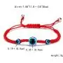 4Pcs Evil Eye Bracelets for Women Men,7 Knot Adjusted Handmade Lucky Bracelets for Protection Kabbalah Black Blue Red String Bracelets Amulet Jewelry Gift for Families Friends,4 Packs
