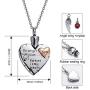 tiitc Heart Necklace Urn Necklaces for Ashes, Keepsake Cremation Jewelry for Ashes, Necklaces for Men and Women Memorial Necklace Ashes Holder
