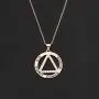 AA Recovery Symbol Cubic Zirconia Necklace Serenity Prayer AA Recovery Necklace God Serenity Courage Wisdom Sobriety Gift AA Recovery Symbol Cubic Zirconia Necklace Serenity Prayer AA Recovery Necklace God Serenity Courage Wisdom Sobriety Gift